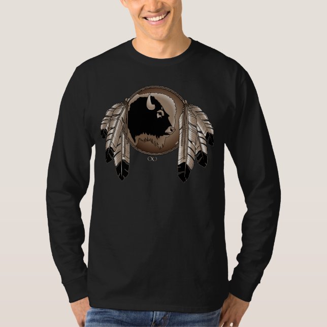 Mens First Nation Shirt Metis Wildlife Shirts (Vorderseite)