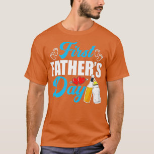 Mens First Vathers Day Beer Baby Bottle Vater Dadd T-Shirt