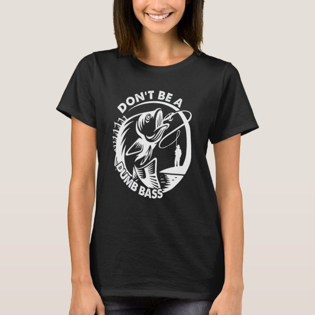Mens Fischen ist kein blöder Bassfisch Papa T-Shirt (Vorderseite)