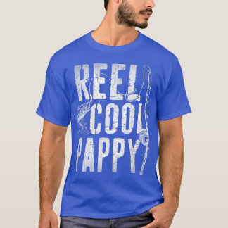 Mens Fishing Vathed Day Papa Daddy Funny Reel Coo T-Shirt