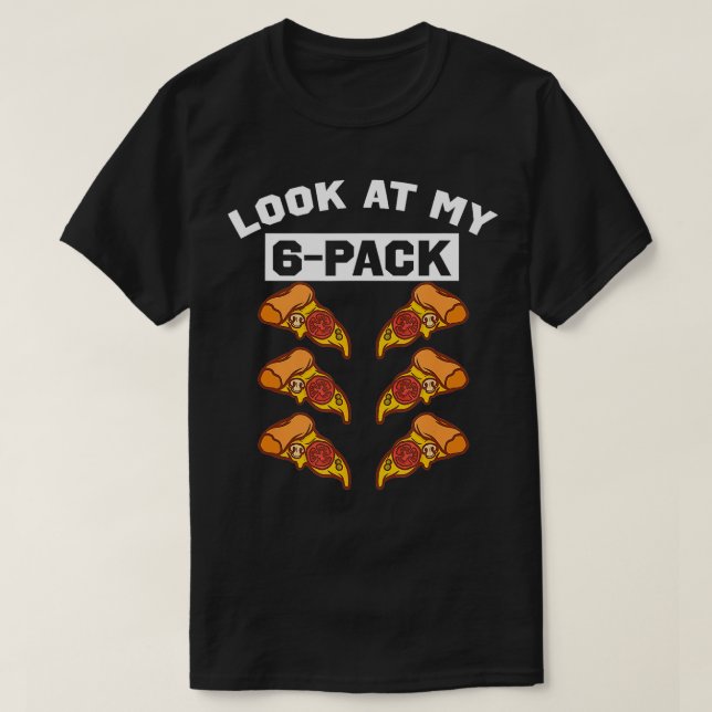 Mens Fitness Pizza Sixpack Funny Gym Workout Lover T-Shirt (Design vorne)