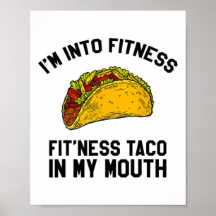 Mens Fitness Taco Funny mexikanisches Spielhaus fü Poster