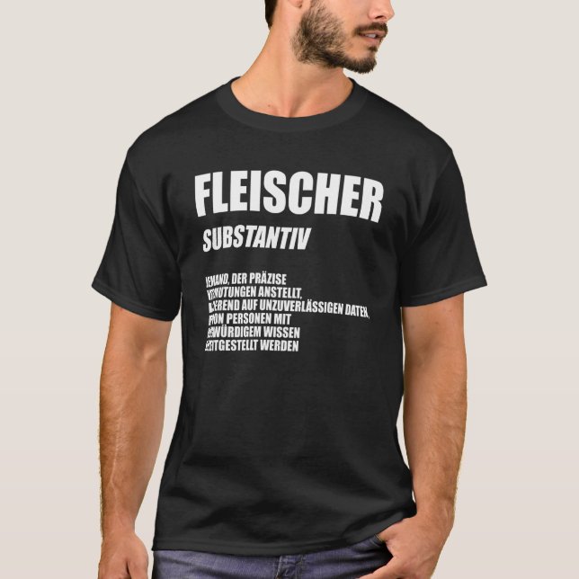 Mens Fleischer Substantiv Fleischer Definition T-Shirt (Vorderseite)