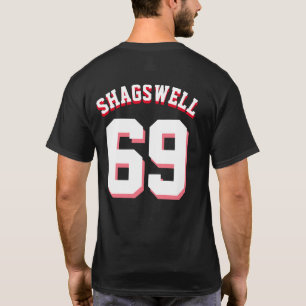 Mens Football Jersey Style SHAGSWELL 69 T-Shirt