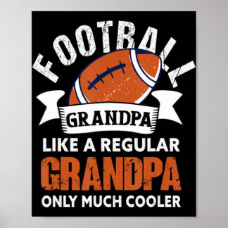 Mens Football Opa Spaß Großvater Amerikanischer Fa Poster