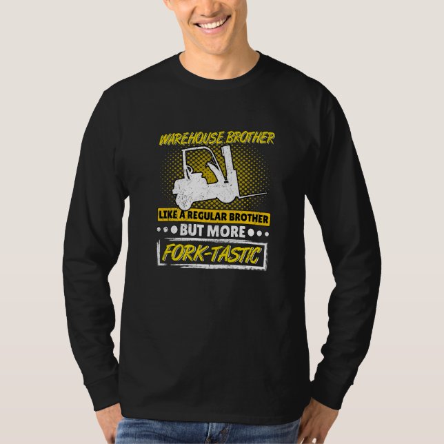 Mens Fork Tastic Brother Warehouse Gabelstaplerope T-Shirt (Vorderseite)
