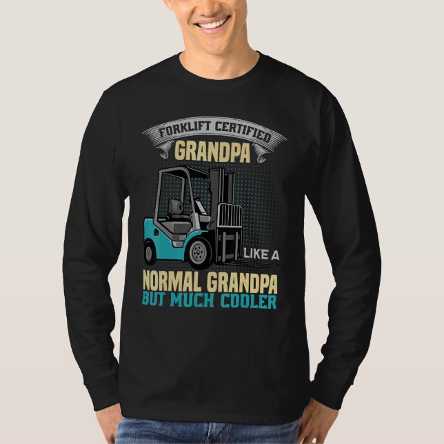 Mens Forklift Certified Grandpa  Forklift Operator T-Shirt (Vorderseite)