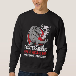 Mens Foster Vater Eltern rauchen Dino Cool Vater F Sweatshirt
