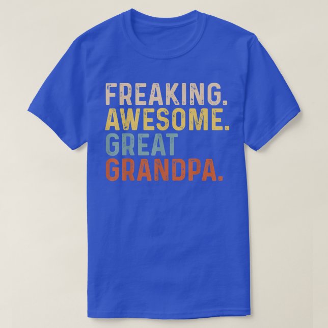 Mens Freaking Awesome Great Grandpa Funny Grandfat T-Shirt (Design vorne)