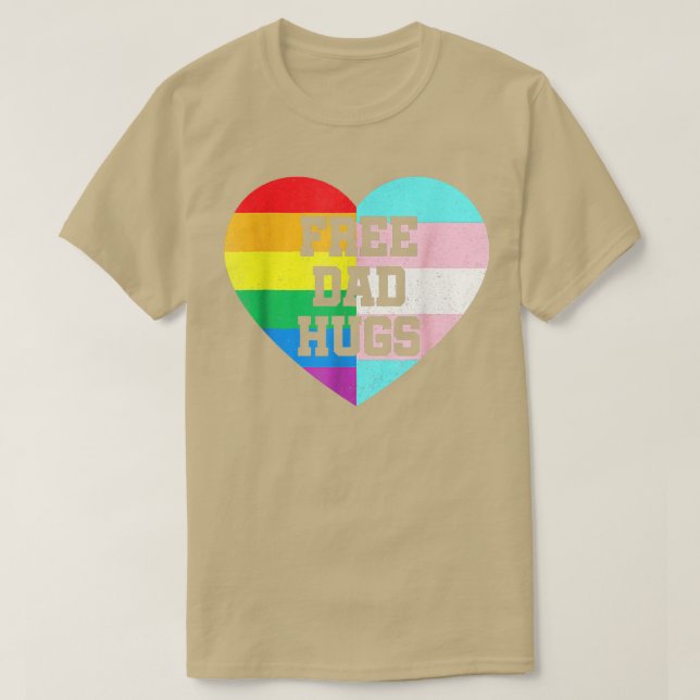 Mens Free dad hämmert mit Regenbogen und Transgend T-Shirt (Design vorne)