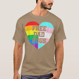 Mens Free dad hämmert mit Regenbogen und Transgend T-Shirt