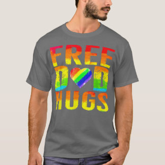 Mens Free Vater Hugs LGBT Pride Monatsparades Rain T-Shirt