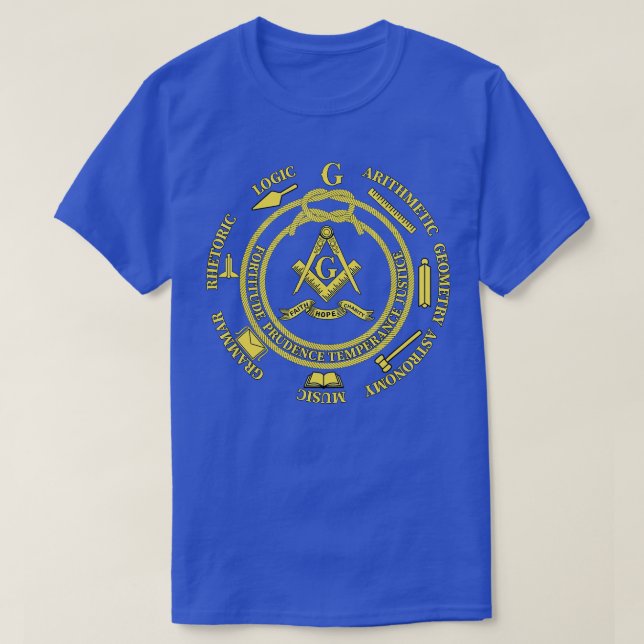Mens Freemason Tools Faith Hope Wohltätigkeit Maso T-Shirt (Design vorne)