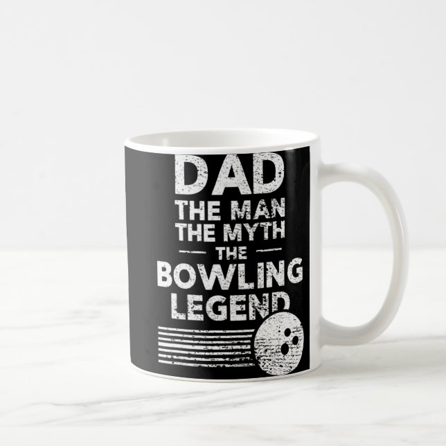 Mens Fun Bowling für Vater Der Mann der Mythos Kaffeetasse (Rechts)