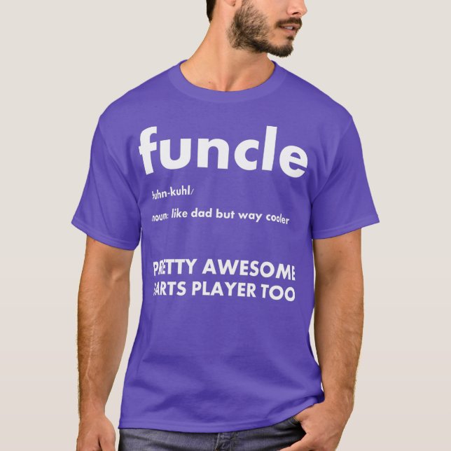 Mens Functional Darts Player Fun Onkel Witzig und  T-Shirt (Vorderseite)