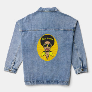 Mens Funk Vintag 70er Kostüme Funky Afro Soul Mus Jeansjacke