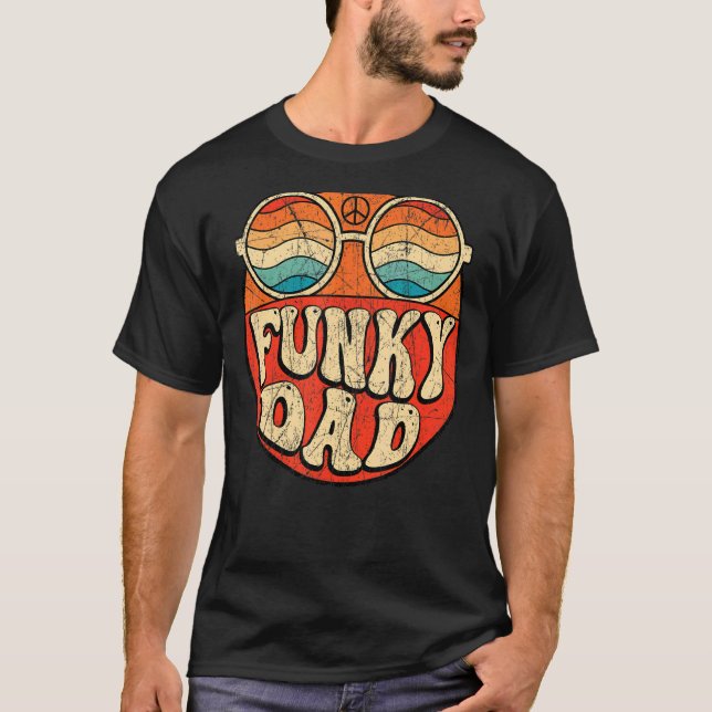 Mens Funky Vater 70er Ästhetische Nostalgie in den T-Shirt (Vorderseite)