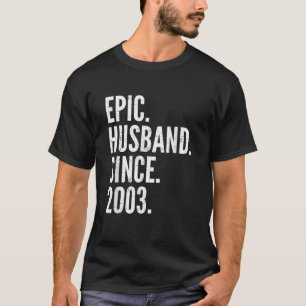 Mens Funny 18. Hochzeit Jahrestag Epic Husband S T-Shirt