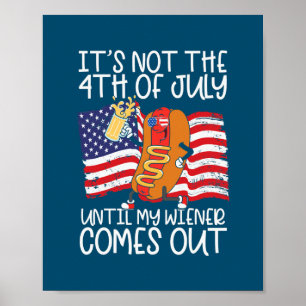 Mens Funny 4. Juli Hot Dog Dackel kommt raus Poster