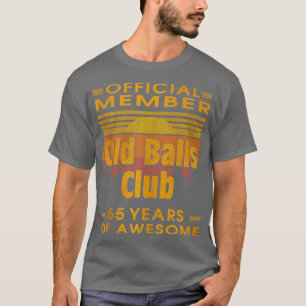 Mens Funny 65th Birthday Old Balls Club 65 Jahre T-Shirt