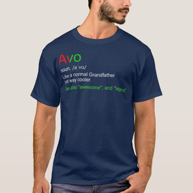 Mens Funny Avo Portugal Grandfather Grandpa T-Shirt (Vorderseite)