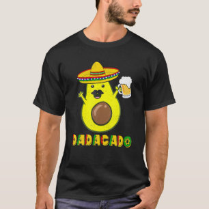 Mens Funny Avocado Vater Vegan Guacamole Dadacado  T-Shirt