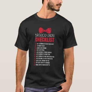 Mens Funny Bachelor Party Checklist Zitat T-Shirt