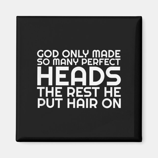 Mens Funny Balding Bald Slap Head Vater Husband Ty Magnet (Vorne)