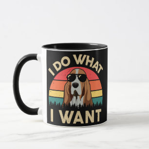Mens Funny Basset Hunde Geschenke tue ich, was ich Tasse