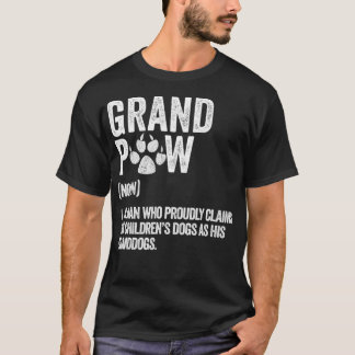 Mens Funny Best Dog Opa Ever Grandpaw Retro T-Shirt