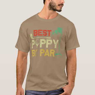 Mens Funny Best Poppy Par Vatertag Golf Lov T-Shirt
