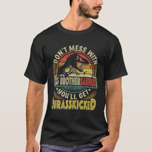 Mens Funny Big Brother Rex Saurus Fathers Day Chri T-Shirt
