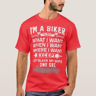 Mens Funny Biker Ehefrau Biker Zubehör Motorrad T-Shirt