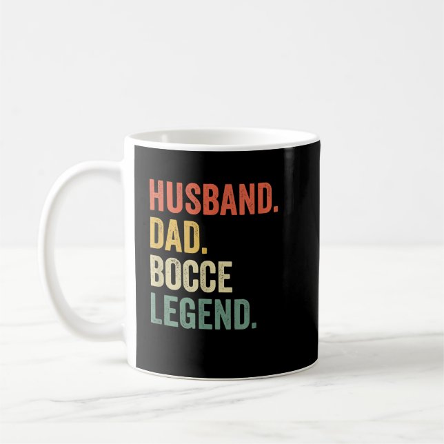 Mens Funny Bocce Husband Vater Bocce Ball Legende Kaffeetasse (Links)