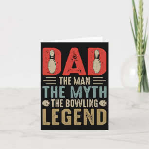Mens Funny Bowler Vater Bowling Legend Vatertag Karte