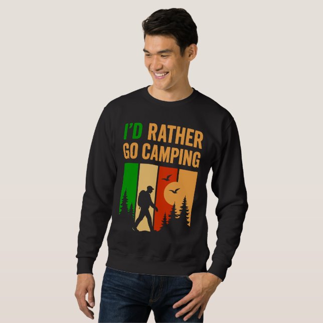 Mens funny camping  sweatshirt (Vorne ganz)