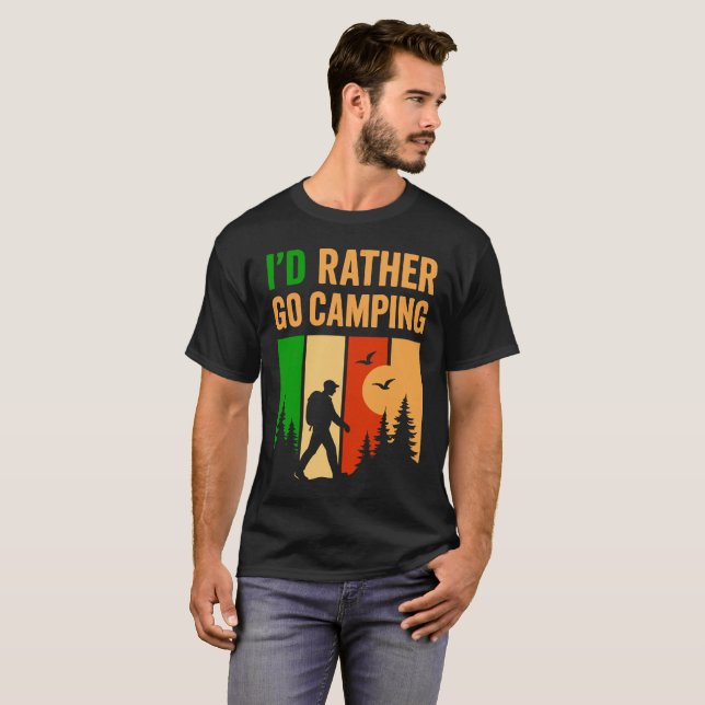 Mens funny camping  T-Shirt (Vorne ganz)
