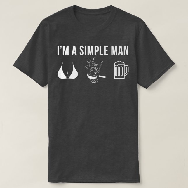 mens funny cooking chef cook hobby simple man 517  T-Shirt (Design vorne)