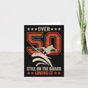 Mens Funny Cool Surfer Typ Surfboard 50 Jahre alt Karte