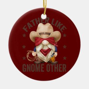 Mens Funny Cowboy Grandpa Pater Gnome Pub für Keramik Ornament