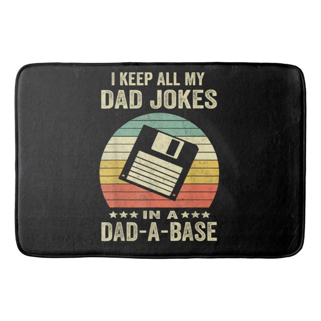 Mens Funny dad Jokes in dad-a-Base Badematte (Vorderseite)