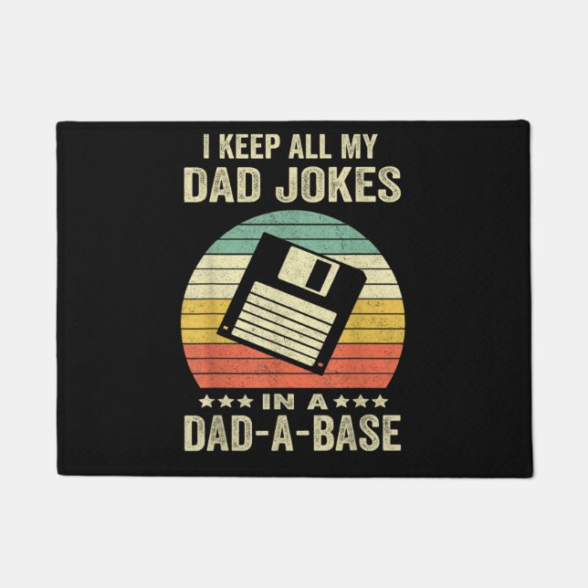 Mens Funny dad Jokes in dad-a-Base Fußmatte (Vorderseite)
