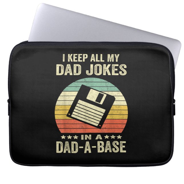 Mens Funny dad Jokes in dad-a-Base Laptopschutzhülle (Vorderseite)