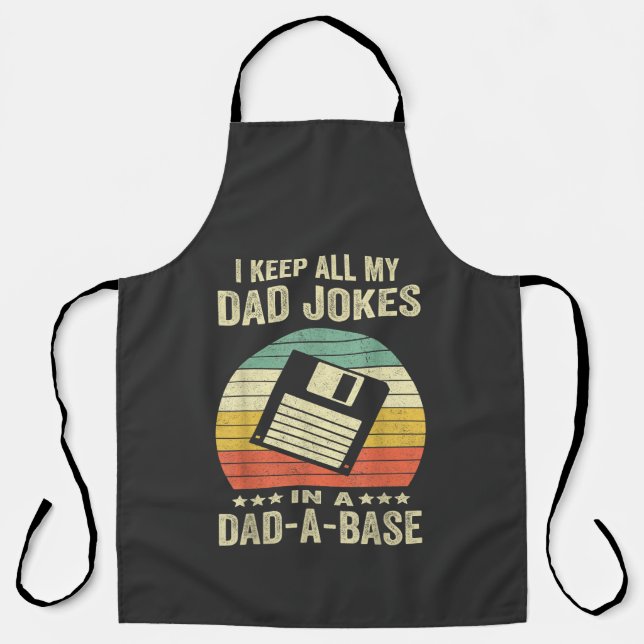 Mens Funny dad Jokes in dad-a-Base Schürze (Vorderseite)