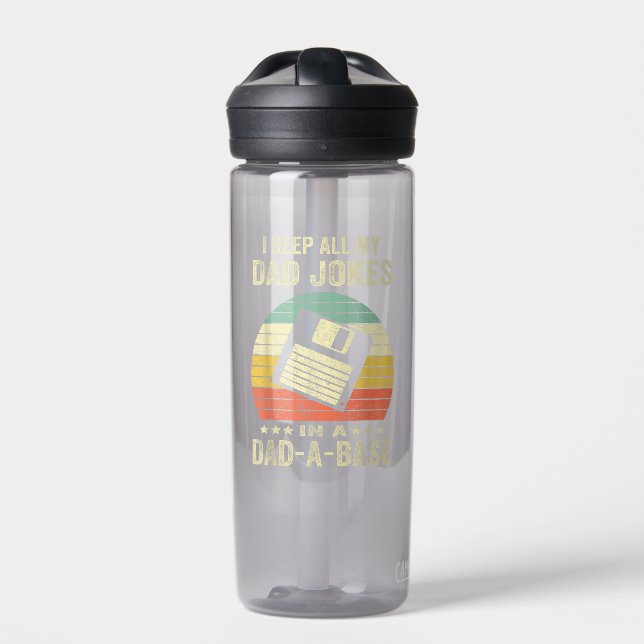 Mens Funny dad Jokes in dad-a-Base Trinkflasche (Vorderseite)