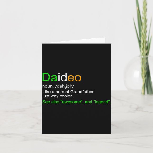 Mens Funny Daideo Ireland Grandfather Grandpa  Karte (Vorderseite)