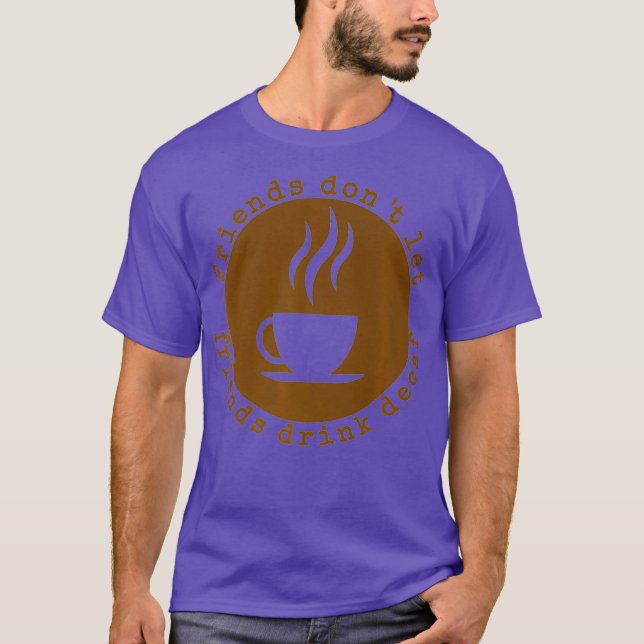 Mens Funny Decaf Tshirt Coffee Lover Geschenk Funn (Vorderseite)