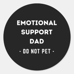 Mens Funny Emotional Support Vater Hundebesitzer Runder Aufkleber