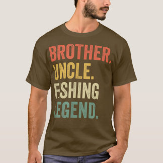 Mens Funny Fisherman Brother Oncle Fishing Legende T-Shirt
