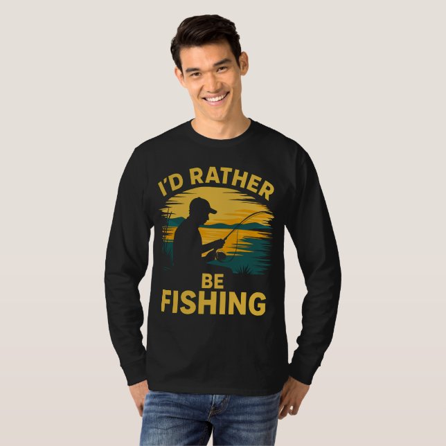 Mens funny fishing T-Shirt (Vorne ganz)
